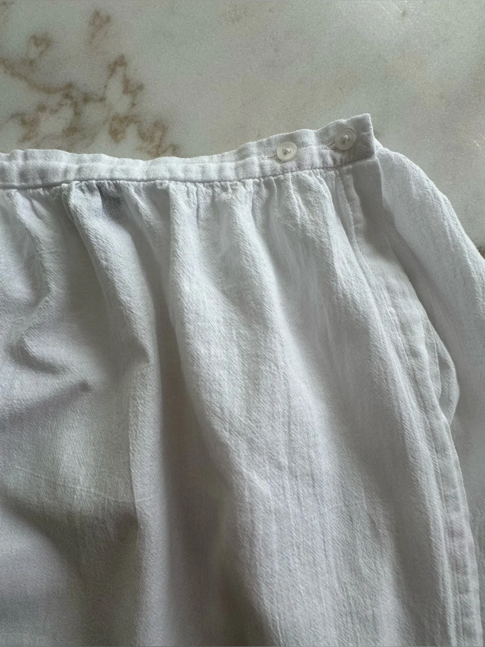 J.CREW Beach Cotton Midi Skirt in White, Size Medium - Picture 2 of 4